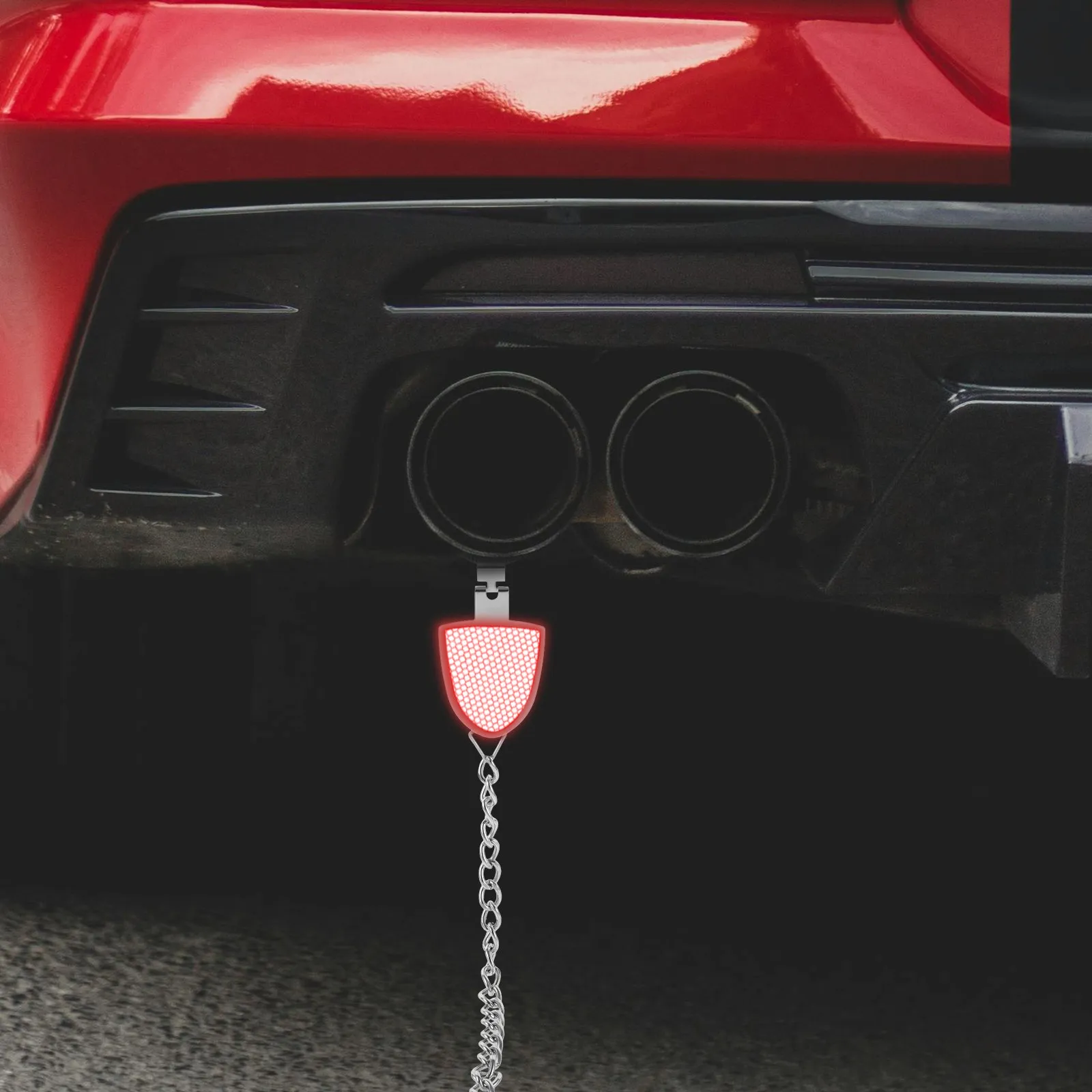 Car Static Eliminator Strap Adjustable Single Chain Metal Reflective Design Vehicle Grounding Strap for Auto Safety