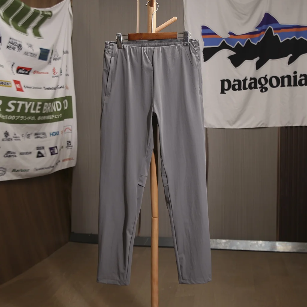 Ультра удобные 3D облегающие мужские уличные эластичные повседневные брюки, прямые длинные брюки, дышащий нейлон