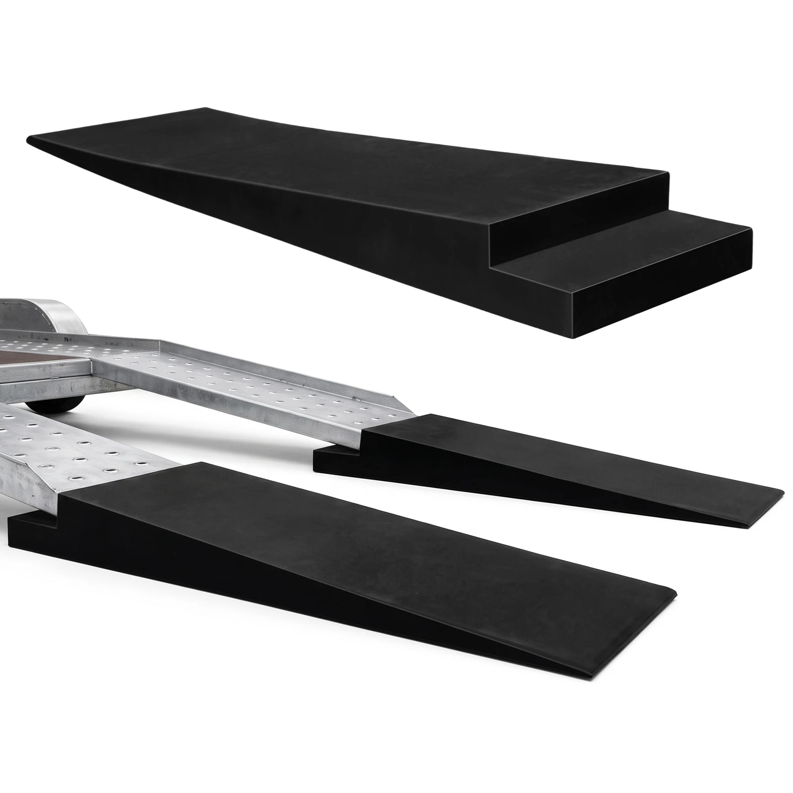 Expanded Foam Ramps 2-Pack 46x14x4 In for Low Clearance Cars Trailers Flocked Surface 3000 Lbs Lightweight And Non-scratch