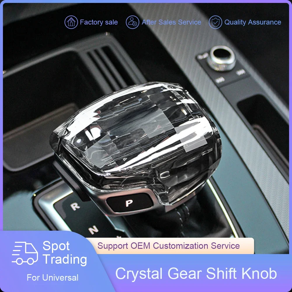 

Modified Crystal Handle Gear Shift Knob Cover Lever Head Decor For Audi A4 A6 Q5 A5 Q7 Q8 A8 Accessories