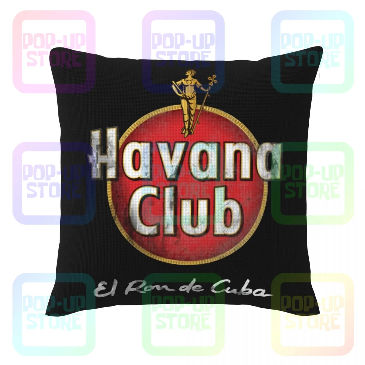 Thick Havana Club Kuba Cuba Party Dj Che Guevara Gr Linen Pillowcase Throw Pillow Cover For Sofa Decoration Pattern Decor