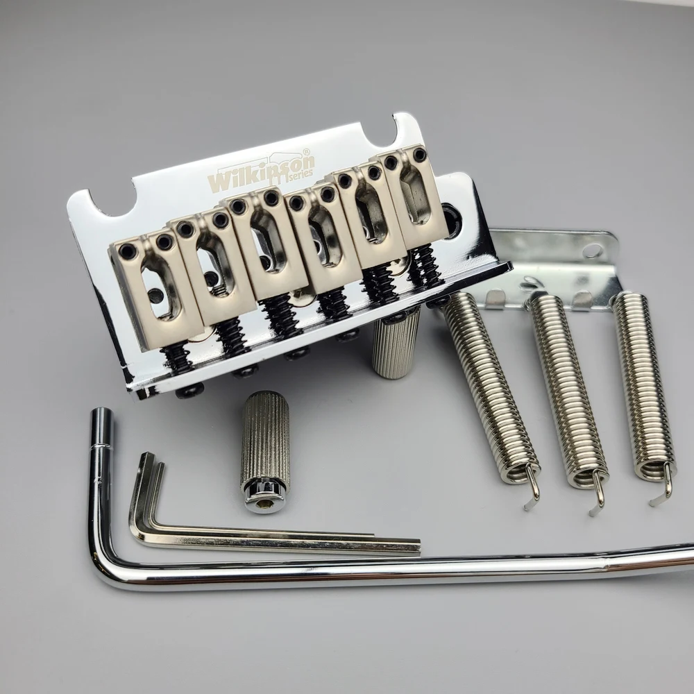 Wilkinson 2 post point chrom srebrny podwójny huśtawka gitara elektryczna Tremolo System most dla strat i suhr gitara WOV06