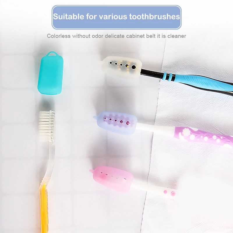 Étui de voyage pour brosse à dents en gel de pton, portable, rangement, anti-poussière, tête, housse de protection, 1 pièce