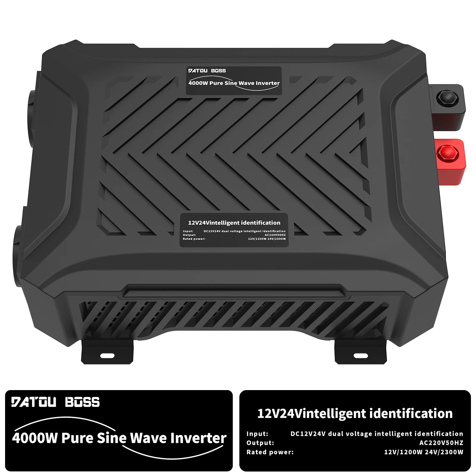 DATOUBOSS TY-PSW-4000 Dual Voltage Inverter DC to AC220V Portable Vehicle Mount Pure Sine Wave Inverter 4000W Power Transformer