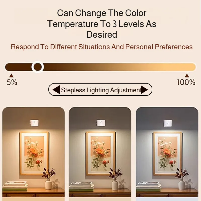 High-value bedroom wall lamp bedside lamp three-in-one multifunctional wall lamp straight magnetic table lamp remote control