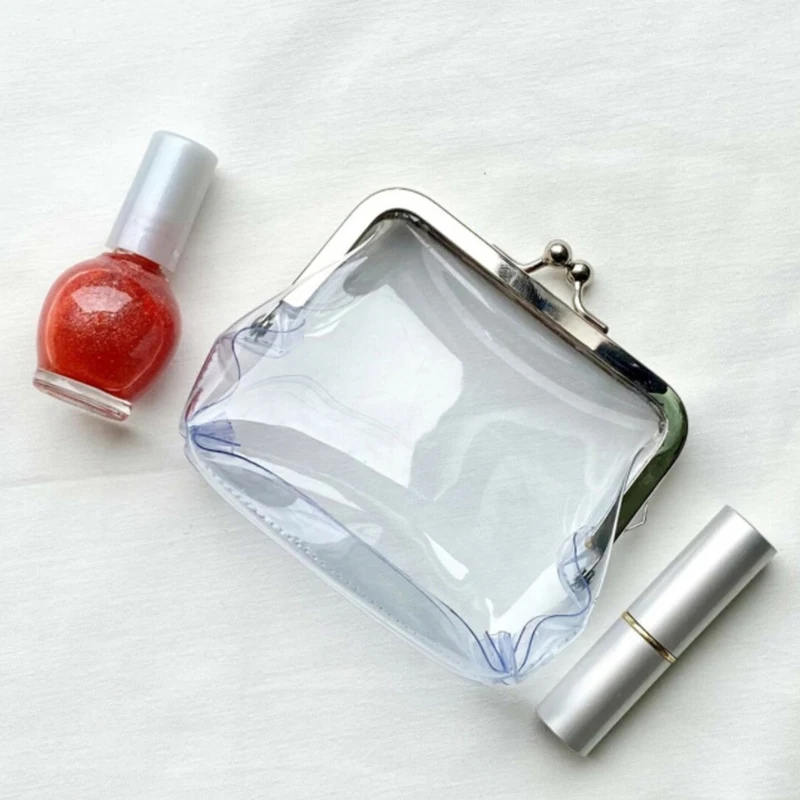 

Mini Money Bags Bus Card Iron Mouth Clip Credit ID Card Small Holder Transparent Coin Purse Change Purse