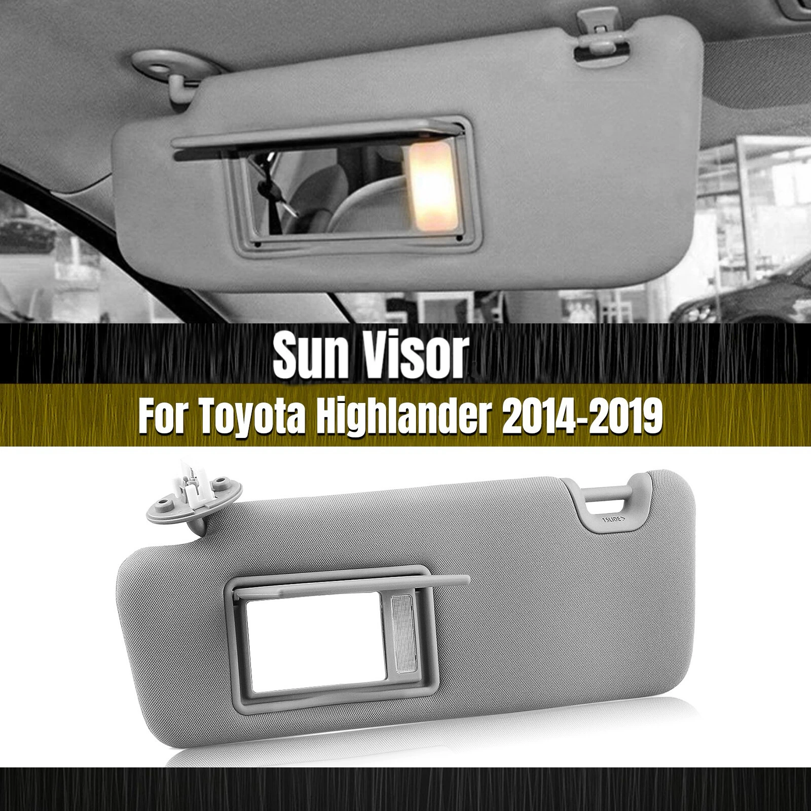 

Аксессуары для автомобильных солнцезащитных козырьков: левый и правый козырьки для Toyota Highlander 2014-2019 (743200E074A0, 743100E074A0)