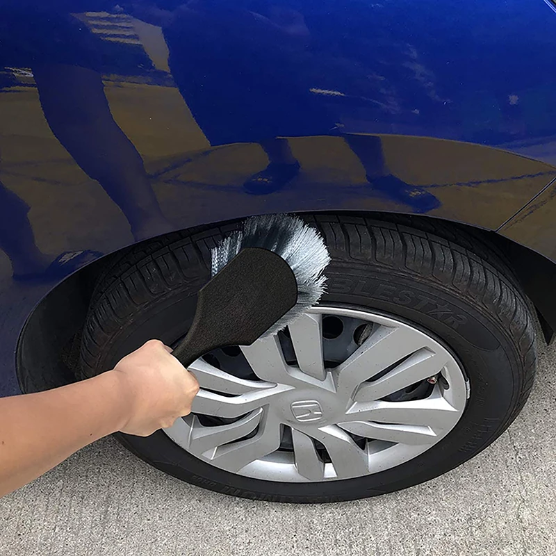 

Auto Tire Rim Brush Wheel Hub Cleaning Brushes Car Wash Detailing Wheels Cleaning Brush Microfiber Wheel Rim Brush Washing Tool