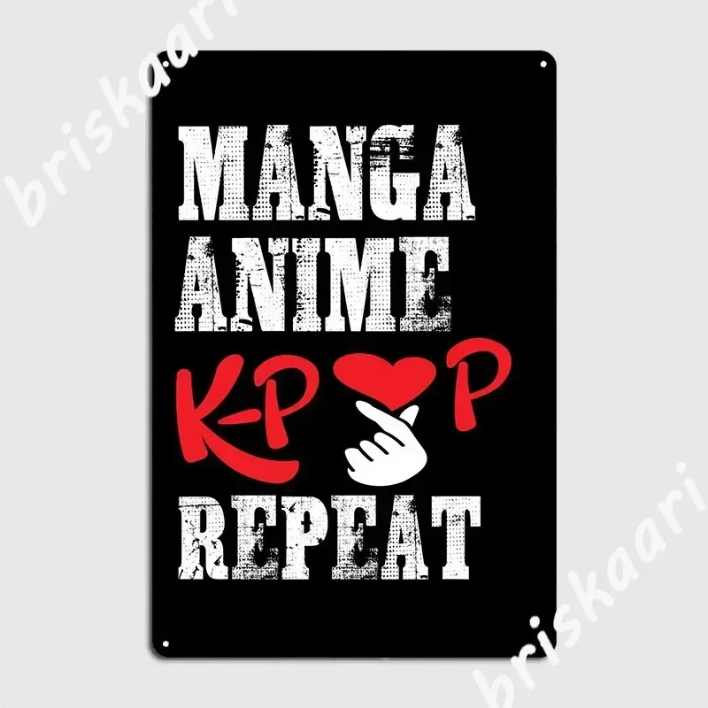 Manga Anime Kpop Repeat Metal Signs Funny Customize Custom Create Create Tin Sign Poster