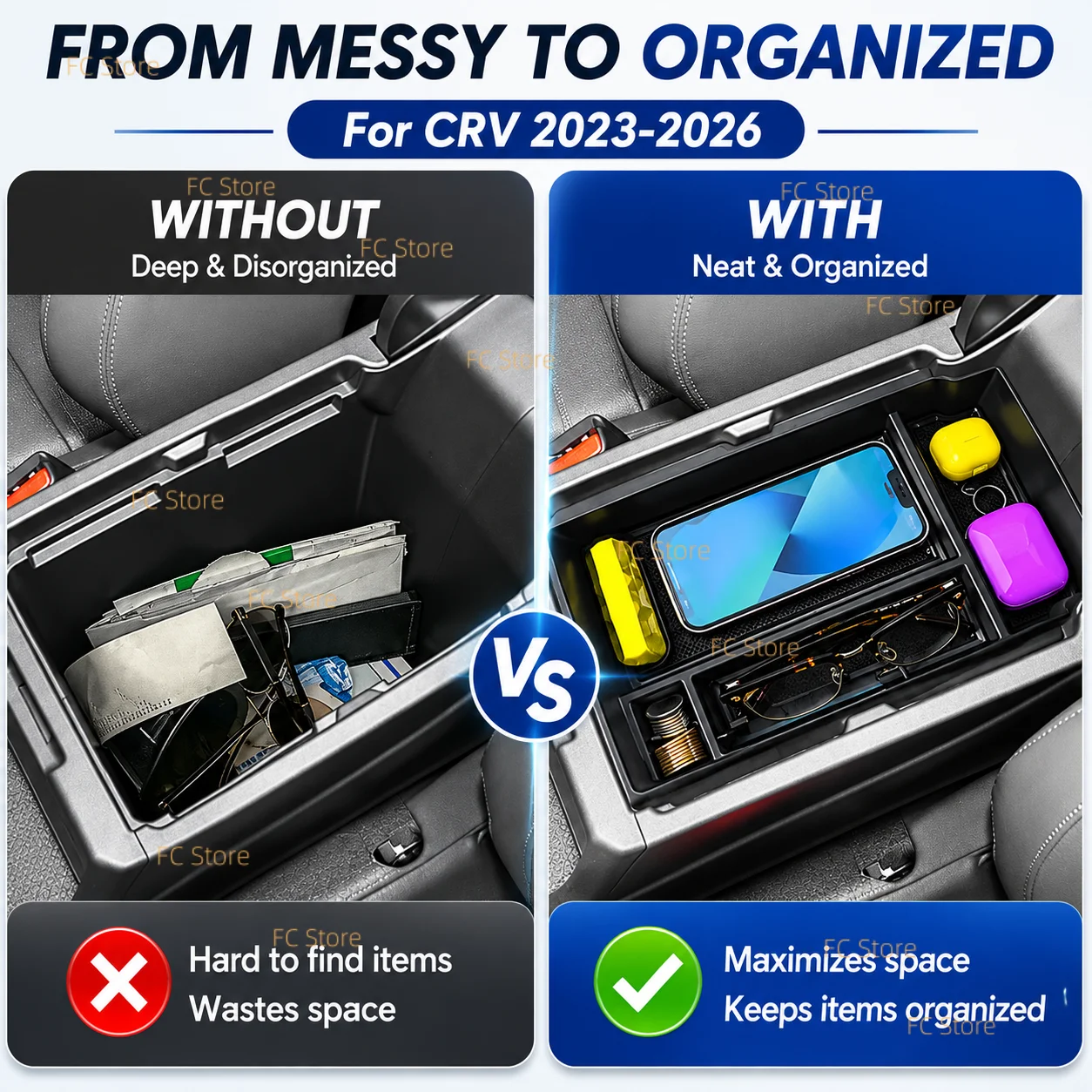 Organizer Konsol Tengah untuk  - Car Accessories Honda Crv ulasan dan harga