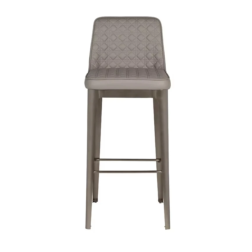 ￥#Direct Factory Sale Modern PU Bar Stool for Home Bar/Kitchen Counter  Seat Height Powder-Coated Legs for Dining Living Room