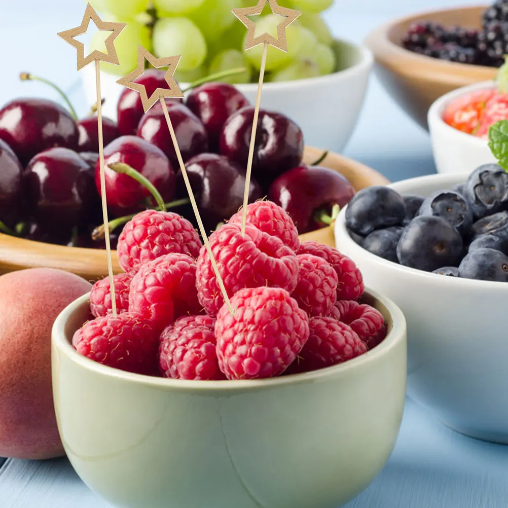 

150pcs Toothpicks 5.5 Inch Long Food Skewers For Appetizers Fruit Kabobs Charcuterie Cocktails Party Decorations