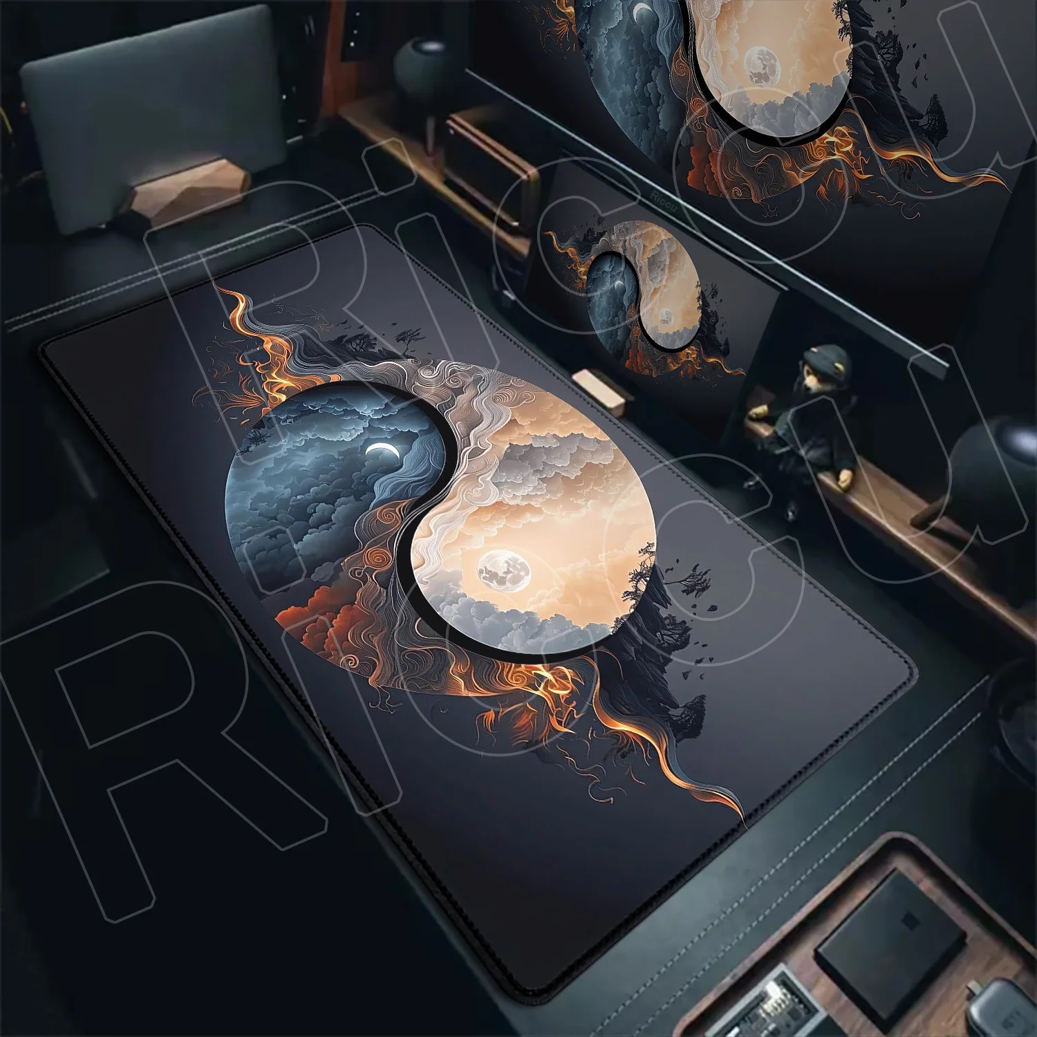 

HD Printing Mouse Pad Landscape Moon Large Deskmat Laptop Computer Accessories Mousepad Carpets Rubber Anti Slip Kawaii Desk Mat