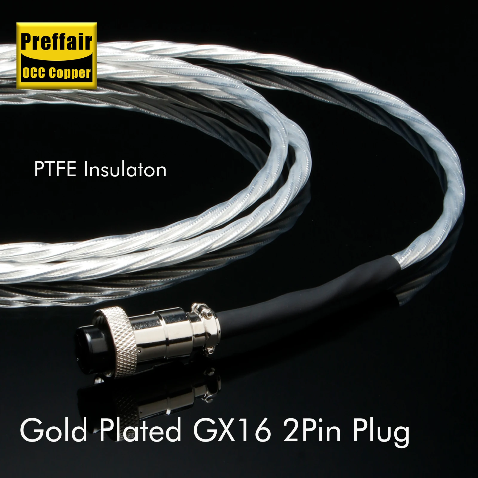 

Hifi DC Power Cable USB/DC/GX16/GX12 to DC 5.5*2.5/2.1/mm OCC Silver Plated AC/DC Phono Cable Silver Foil Shield Amplifier Cable