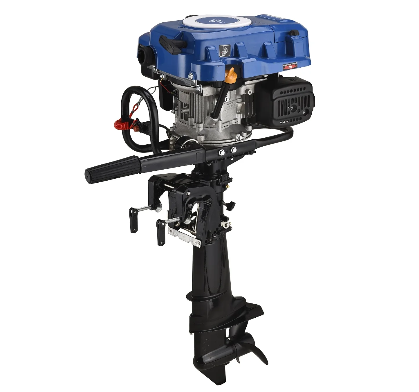 9HP Portable Outboard Motor Gasoline Air-Cooled 4 Stroke Boat Engine 224cc