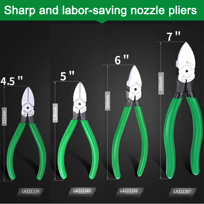 LAOA chrome vanadium steel precision diagonal pliers model electrician\'s scissors diagonal pliers 4.5/5/6/7inch