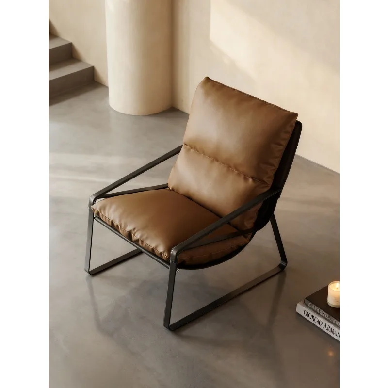 

Single sofa chair Living room simple modern home recliner Lazy leather leisure chair