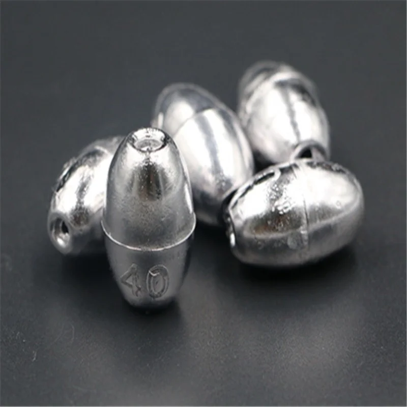 50pcs Quick Shaped Oval Weight Sinking Lead Split Shot Bait Angling Gear Sinker Carp Fishing Beads High Quality Pesca