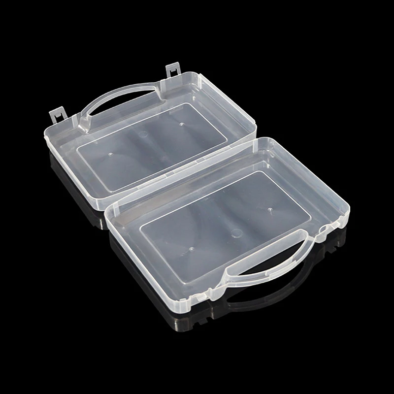 1 قطعة صندوق تخزين المجوهرات البلاستيكي الشفاف المحمول عنصر صغير ومنظم متنوع