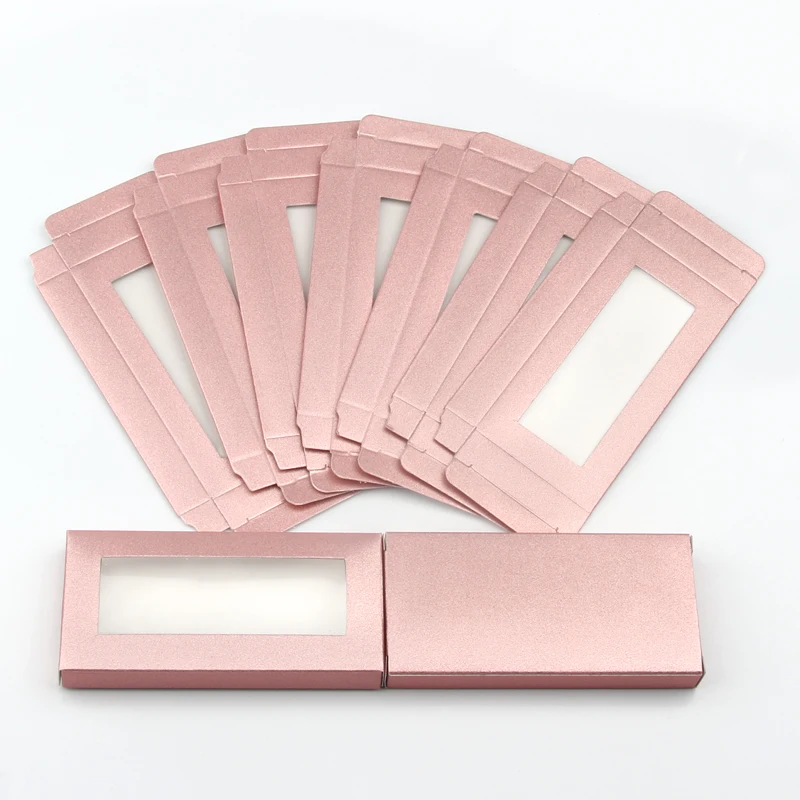 Wholesale 20/30/50/100PCS False Eyelashes Packing Boxes DIY Faux Eyelash Colored Lashes Boxes Rectangle Package Box Makeup Tool