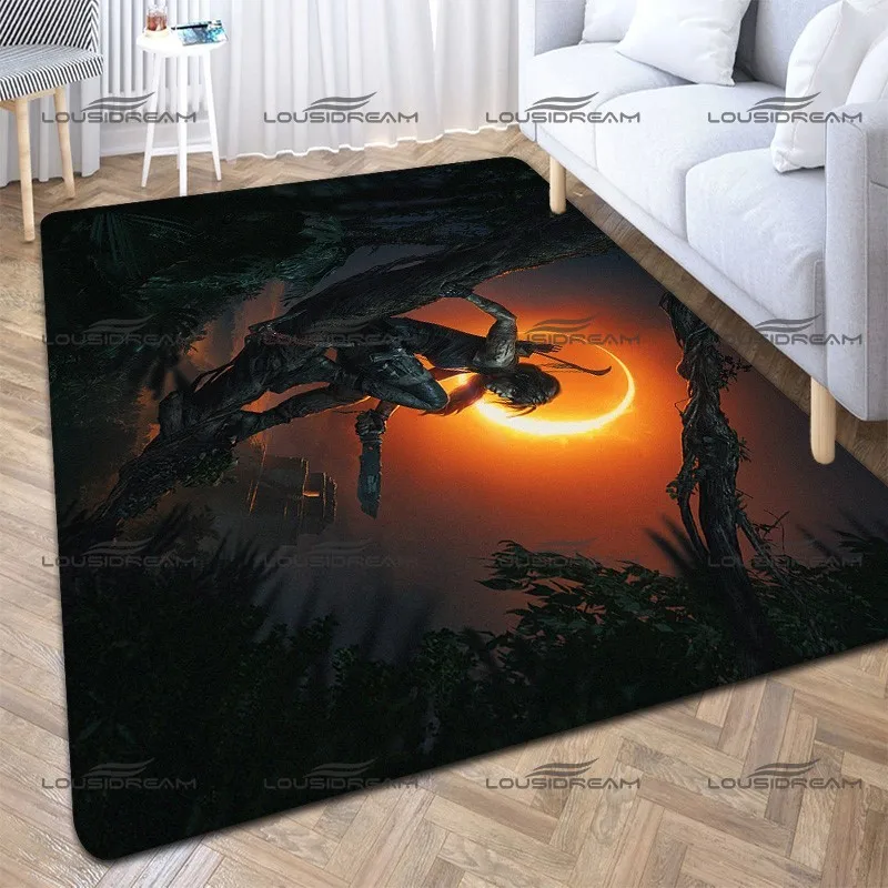 3D Adventure Game Tomb Raider Decorative Carpet Square Flannel Play Area Rugs Modern Home Living Room Floor Mats Bedroom Carpet