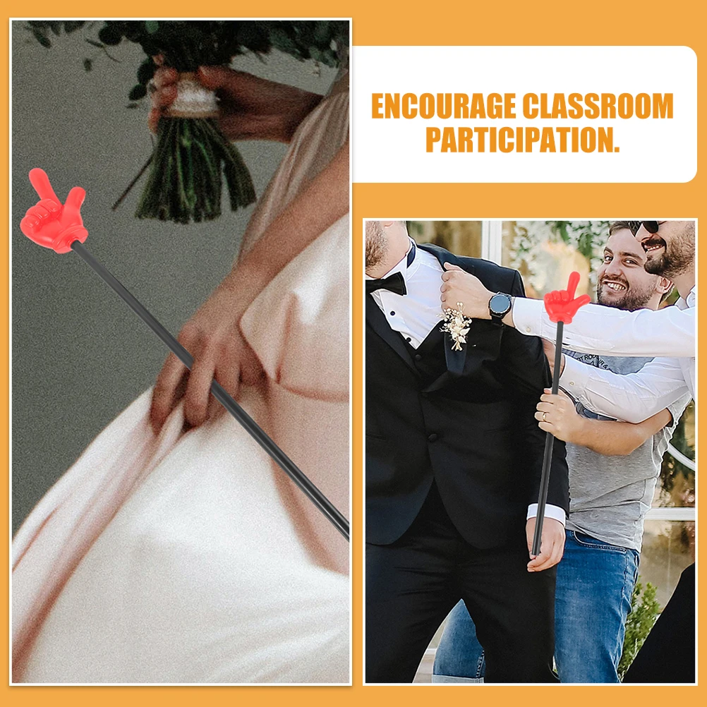 2 قطعة مؤشرات الاصبع مقاومة للخدش للمعلمين الفصول الدراسية القراءة الإيدز حفلة المزح مؤشر المزحة الحديث العصي