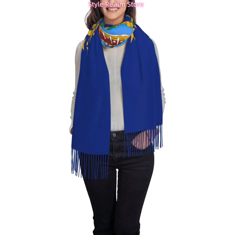 New Hampshire State Flag Print Women Fashion Winter Scarf Soft Long Style Warm Shawl Scarves Wraps