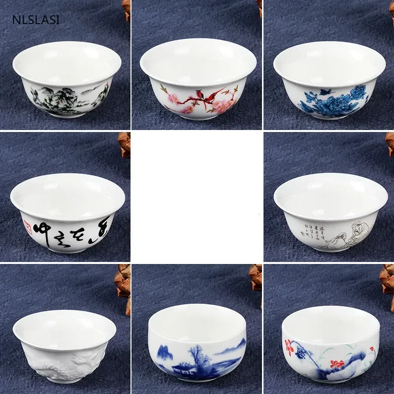 6pcs/set Chinese Tea Cups Porcelain Celadon Fish Teacup Set Loose Leaf Teapot Drinkware Oolong Ceramic China Tea Set Accessories