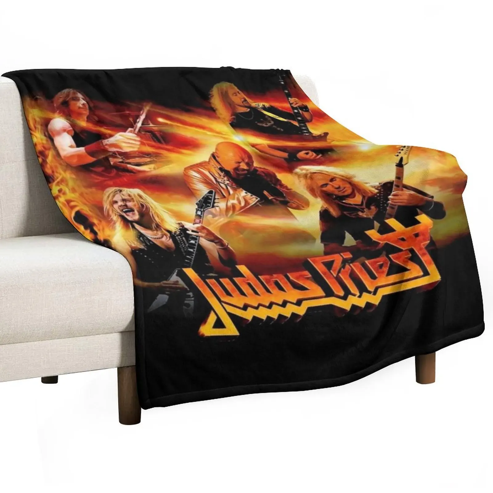 HFGRJH--- JUDAS PRIEST --- METALCORE Throw Blanket Furry wednesday Decoratives Sofa Throw manga sofa bed Blankets