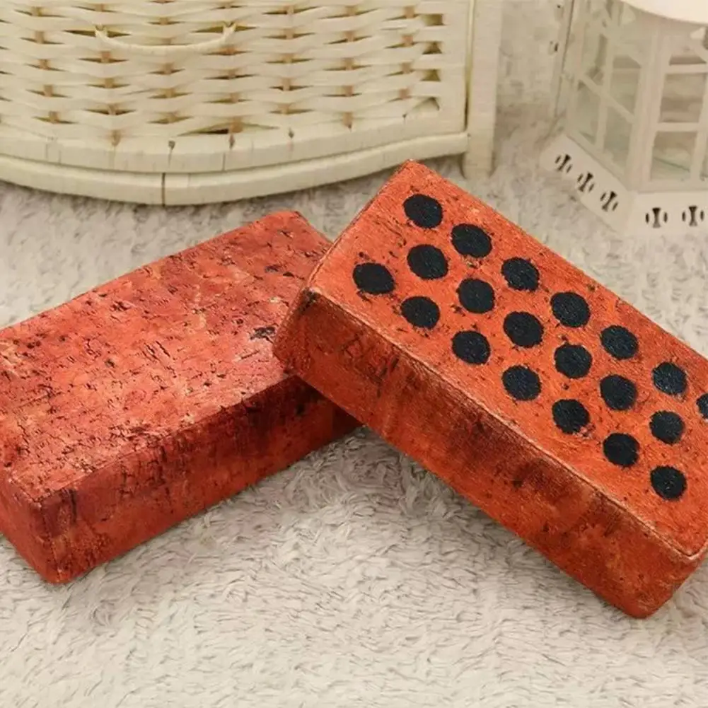 Simulation Red Brick Pillow Brick Solid Brick Hollow Brick Wood Block Ornaments Block Pillow Office Nap Rest Sponge Cushion