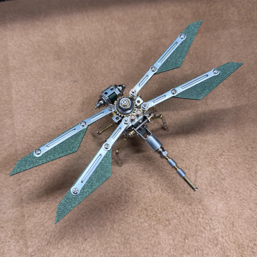 Modello di macchinari in metallo libellula Puzzle Giocattoli scientifici per bambini Kit di apprendimento tecnologico STEM fai-da-te Giocattoli educativi