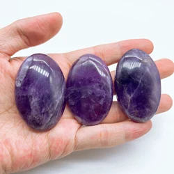 Natural Dream Amethyst Palm Crystal Stone High Quality Tumbled Stones Energy Reiki Quartz Hot Compress message tool Home Decor