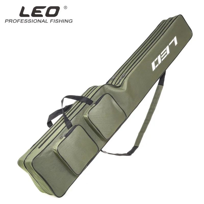 Double-layer knife-type big-bellied fishing gear bag 1.3 meters European library fishing, fishing rod sea rod bag