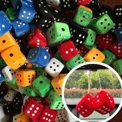 2x Car Dice Ornament Rearview Mirror Hanging Ornaments Car Styling Plush Fuzzy Dice Decoration Auto Interior Accessories Pendant