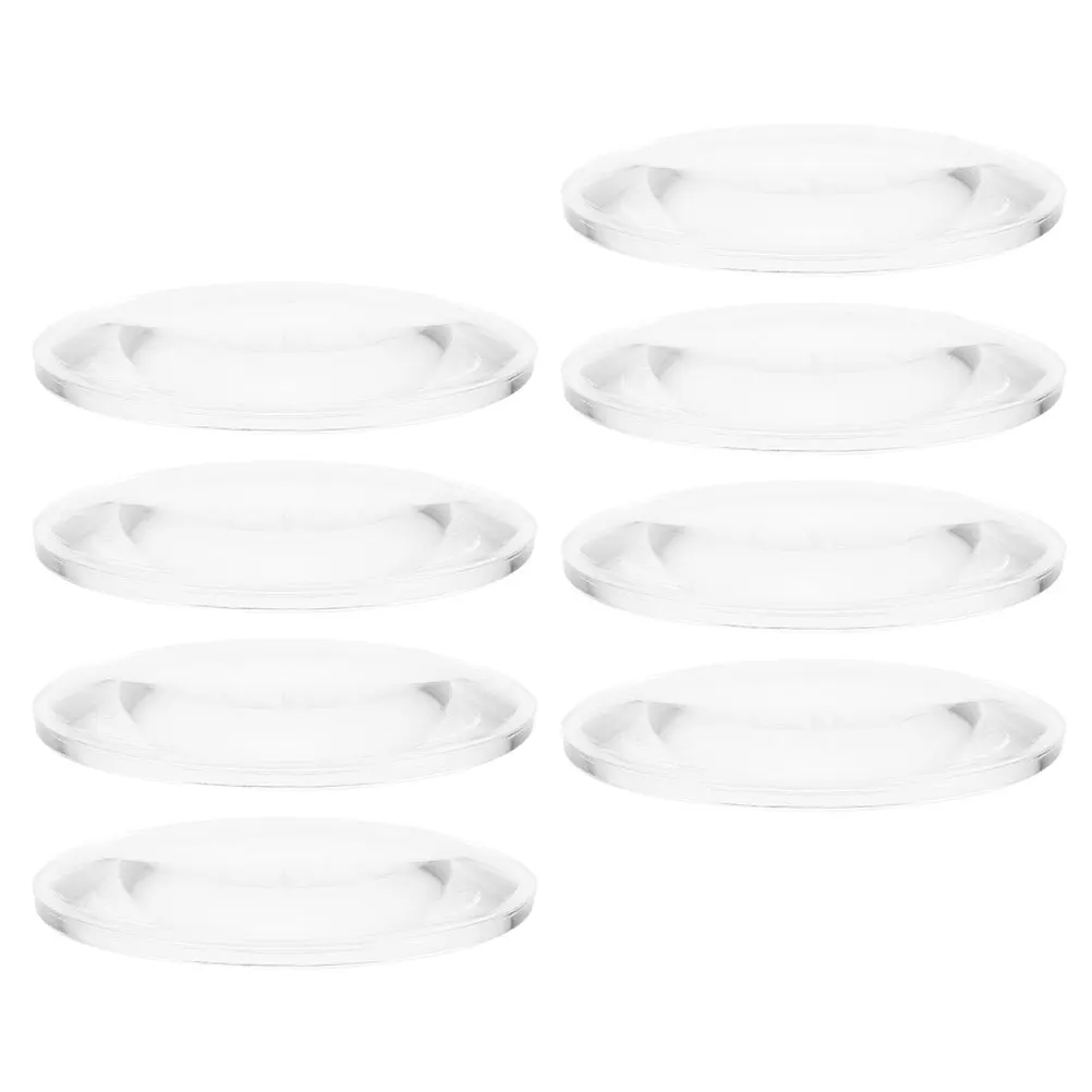 

8 Pcs Biconvex Lens Magnifying Mirror for Magnifier Science Glasses Optical Lenses Transparent