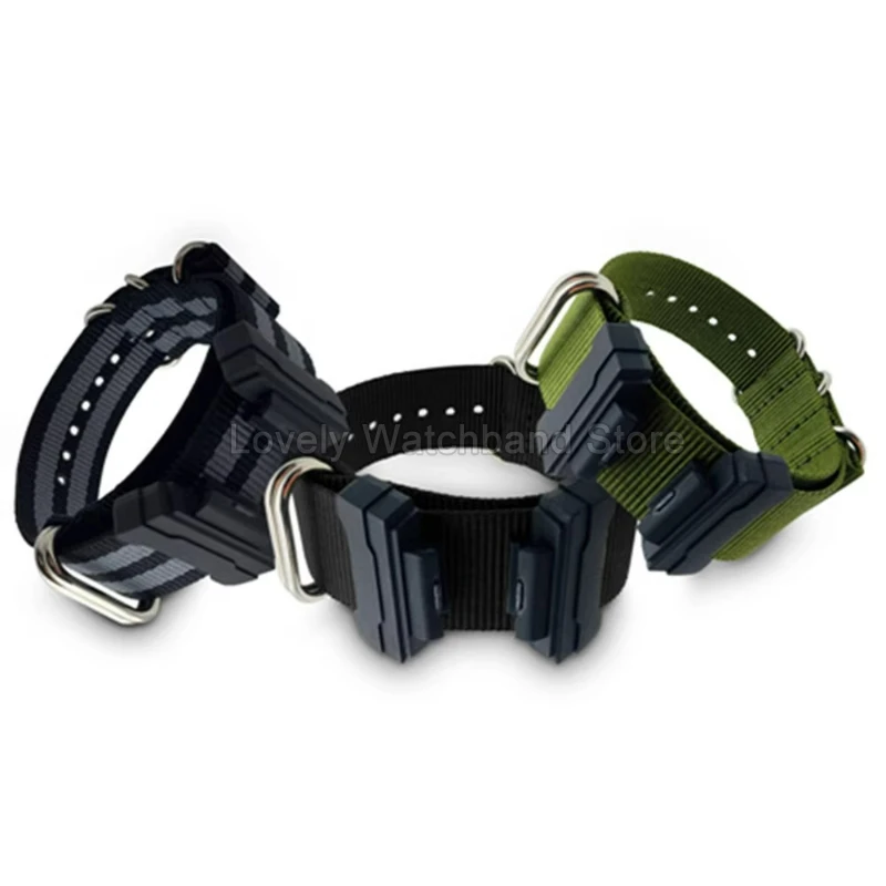 ل ​ ​ حزام ساعة كاسيو جي شوك دوراسوفت من النايلون GA-100/110/120/150/200/201/300/310/400/700 مشبك خاص 5 تصميم حلقة 16X22mm