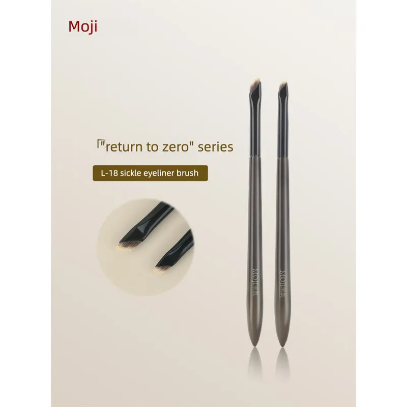 Mojie zero l18 foice delineador tamanho pequeno para pálpebras inferiores e sob a área dos olhos, pincel de sobrancelha com lâmina angular, pincel de maquiagem cangzhou