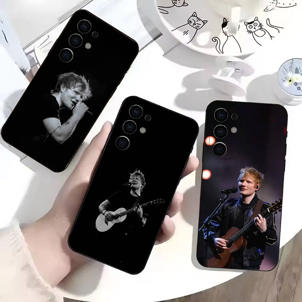 Pop singer E-Ed Sheeran  Phone Case For Samsung Soft Black S25,S24,S22,S21,S23,S30,Ultra,S20,Plus