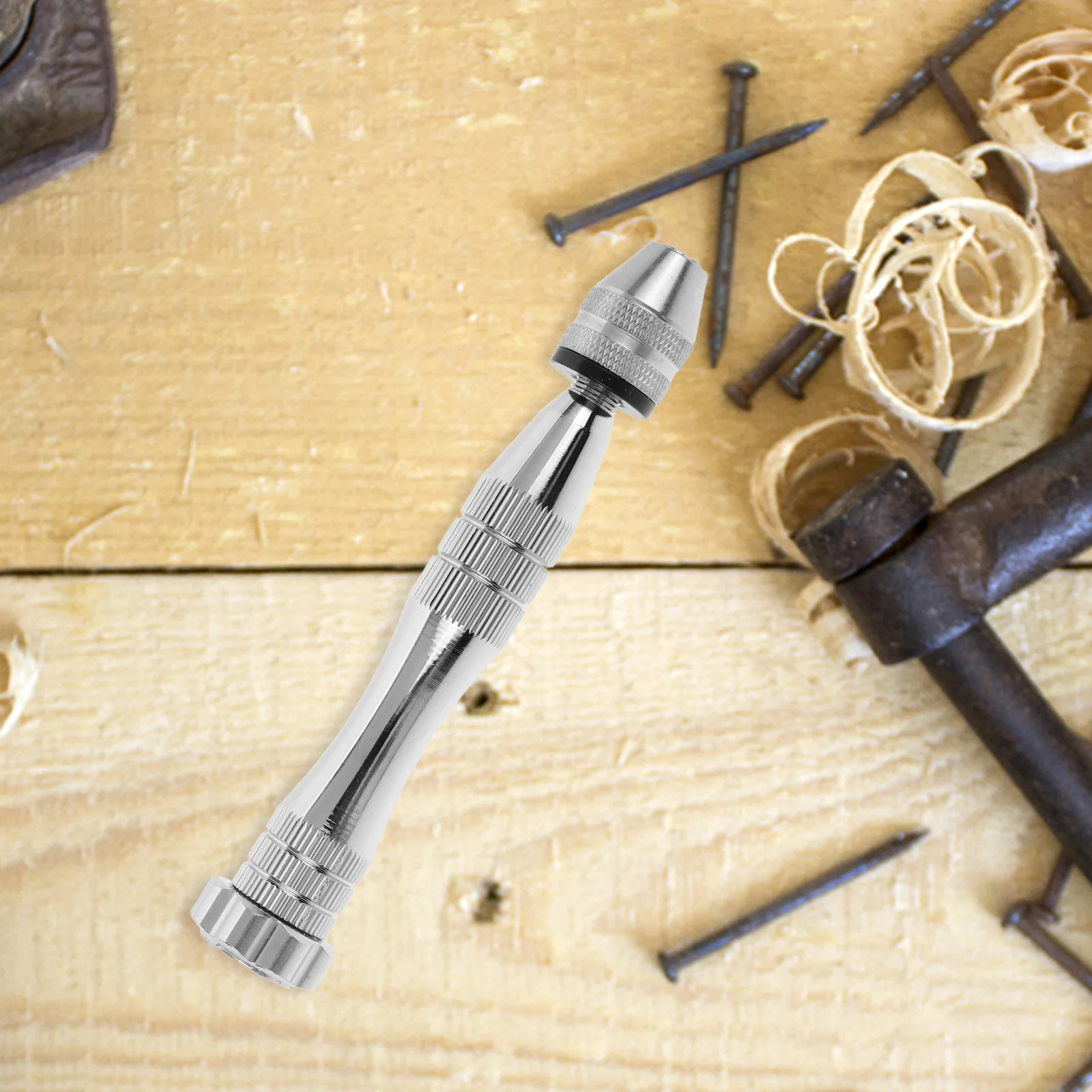 

1Set Manual Hand Drill Aluminium Alloy Mini Rotary Precision Tool for Walnut Amber Resin Jewelry Carving DIY Punching