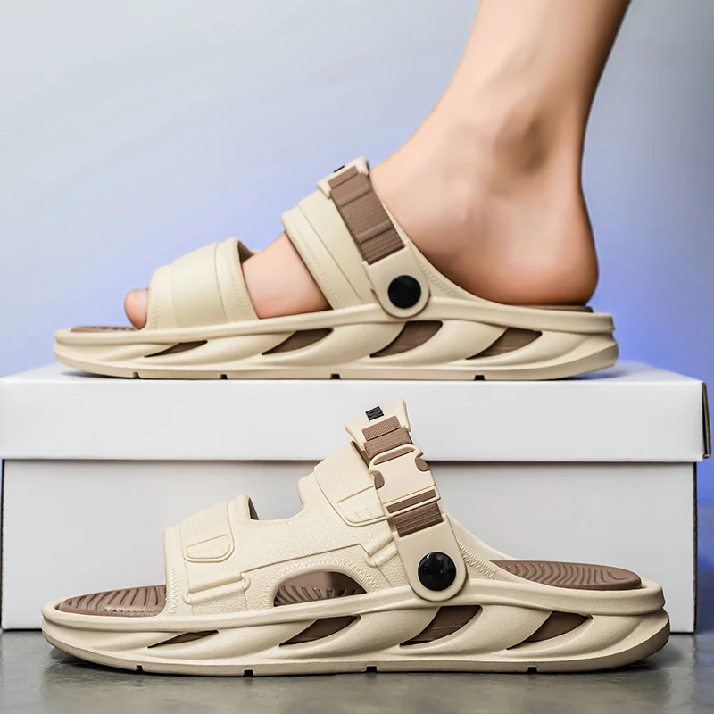 

Мужские подошвы Eva, повседневные нескользящие тапочки, открытая обувь для пляжного душа в помещении и на открытом воздухе, весна и лето