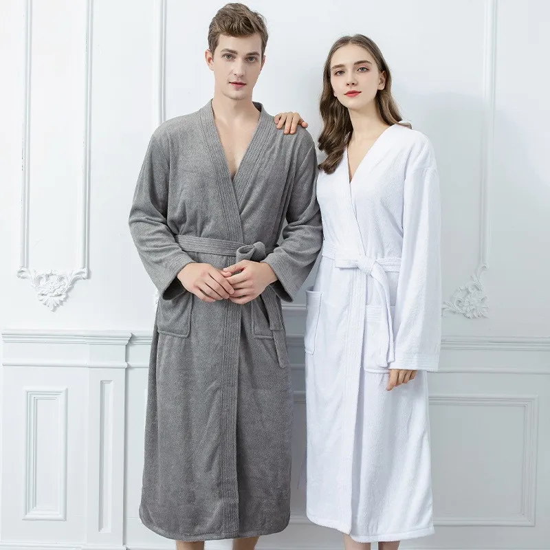 Couple Towel Bathrobe For Four Seasons Star Hotel Beauty Salon Same Sweat Steaming Clothes Acupuncture Men Plus Size Yukata