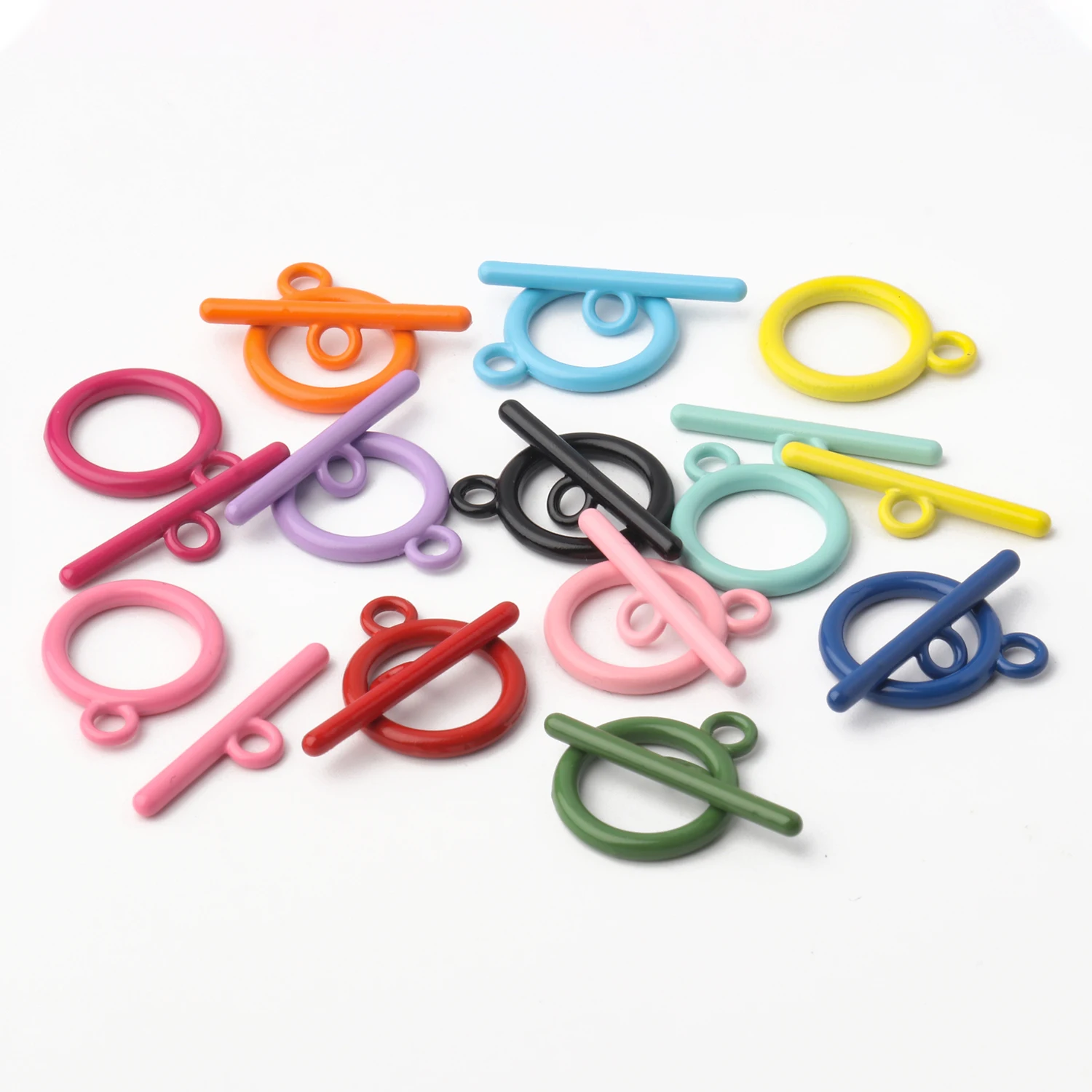 

10sets Colorful Stainless Steel OT Clasps Bracelet Necklace Toggle Clasp Buckle Connectors For Jewelry Making DIY Accessories