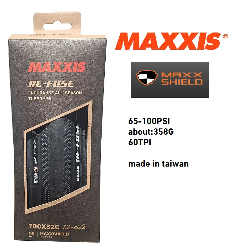 MAXXIS RE-FUSE NEW Model Bicycle Tire Travel Tire High Wear-Resistant And Puncture Resistant For Road Bike E-ROAD Bicycle Tire