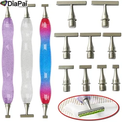 DIAPAI NEW Threaded Diamond Painting Dot Drill Tool，Multifunctional Metal Screw Thread Tips，9pcs Bits Accessories Embroidery Pen