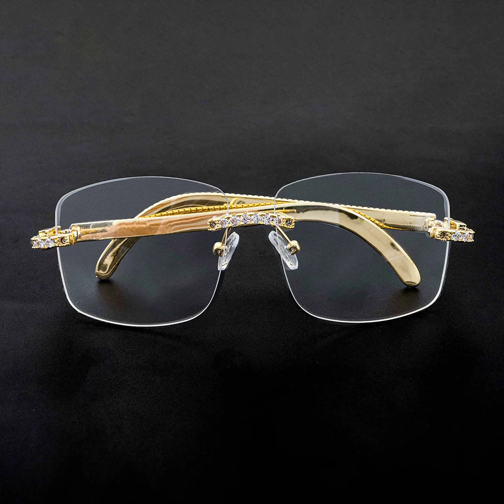 Iced Out Glasses Bling Color 5A Cubic Zircon Sun Glasses For Women Men Jewelry Free Shipping