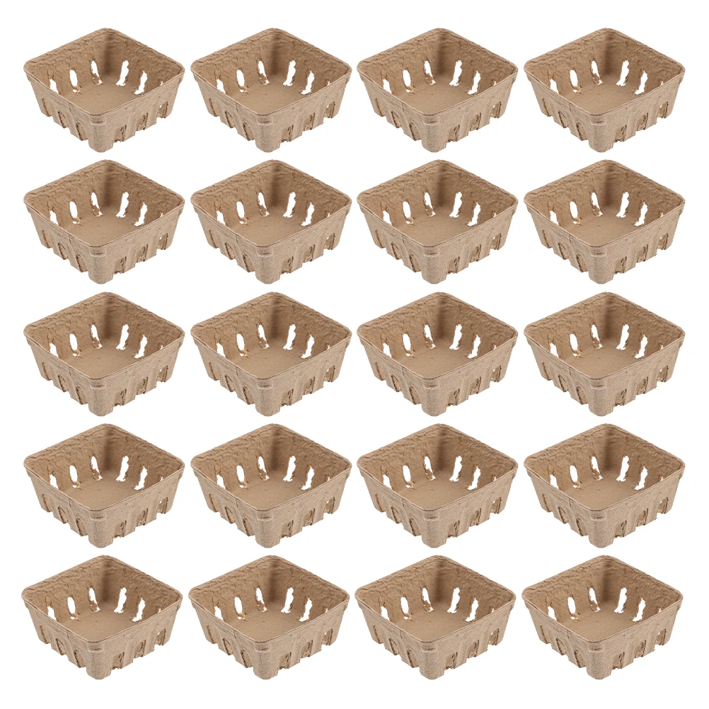 

60 Pcs Fresh Food Tray Berry Basket Fruit Pulp Vegetable Containers for Fridge Blueberries Strawberries Kitchen Accessories