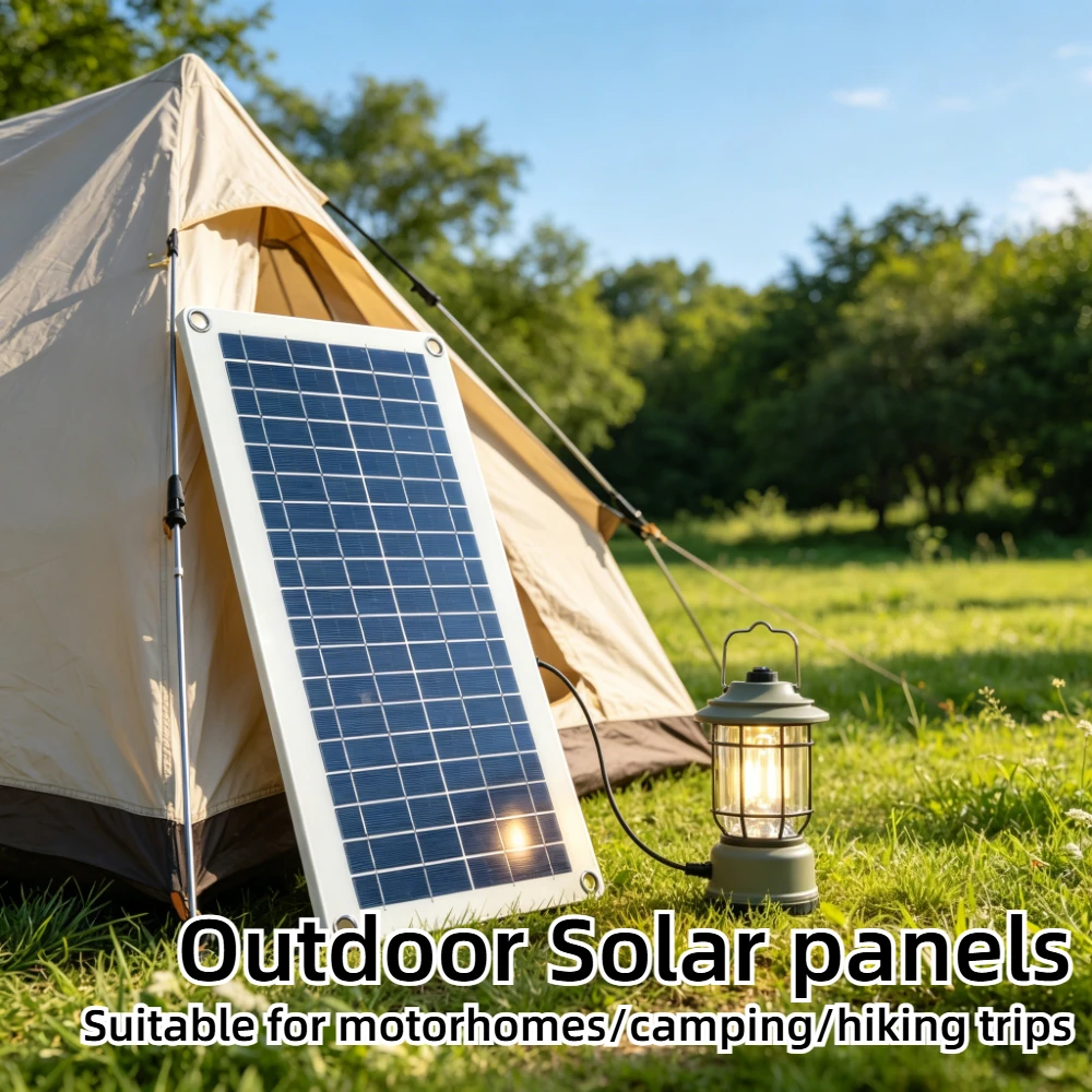 NOVO Carregador Solar Portátil 35W à Prova d'Água com Saída USB para Acampamento, RV, Barc