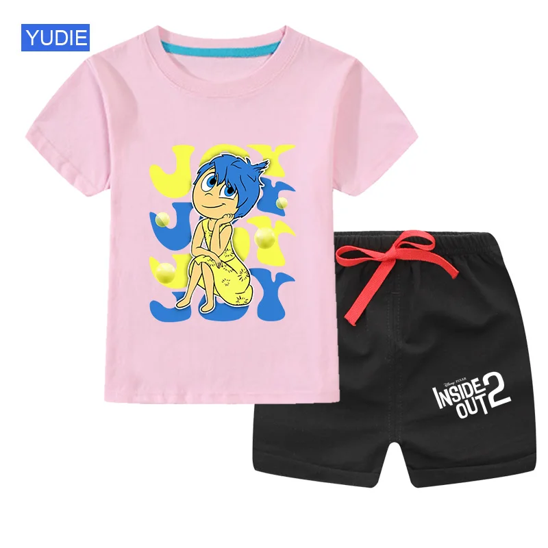 

InsideOut T Shirt Set Kids Clothing Suits Summer T-Shirt+Short Pants Tollder Baby Set Boys Casual Children Clothes T Shirt