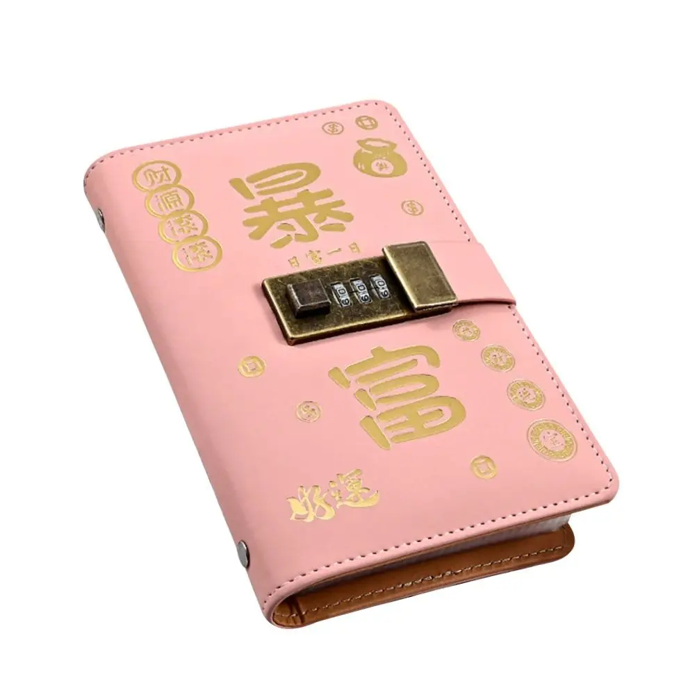 With Password Lock 100 Envelopes Money Saving Challenge Save Money PU Savings Binder Portable Large Capacity