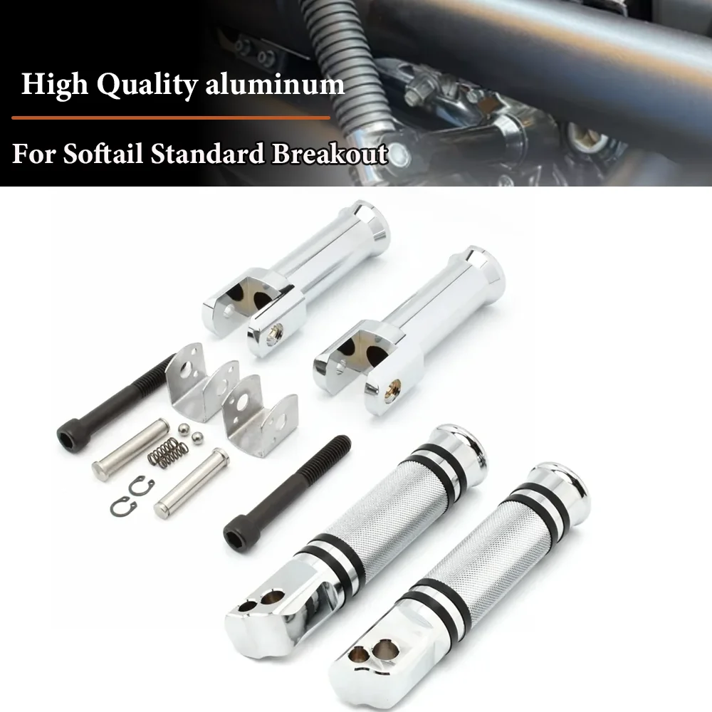 

Motorcycle CNC Rear Foot Pegs Footrest For Harley Softail Standard Breakout Street Fat Bob Slim Sport Glide Low Rider Deluxe